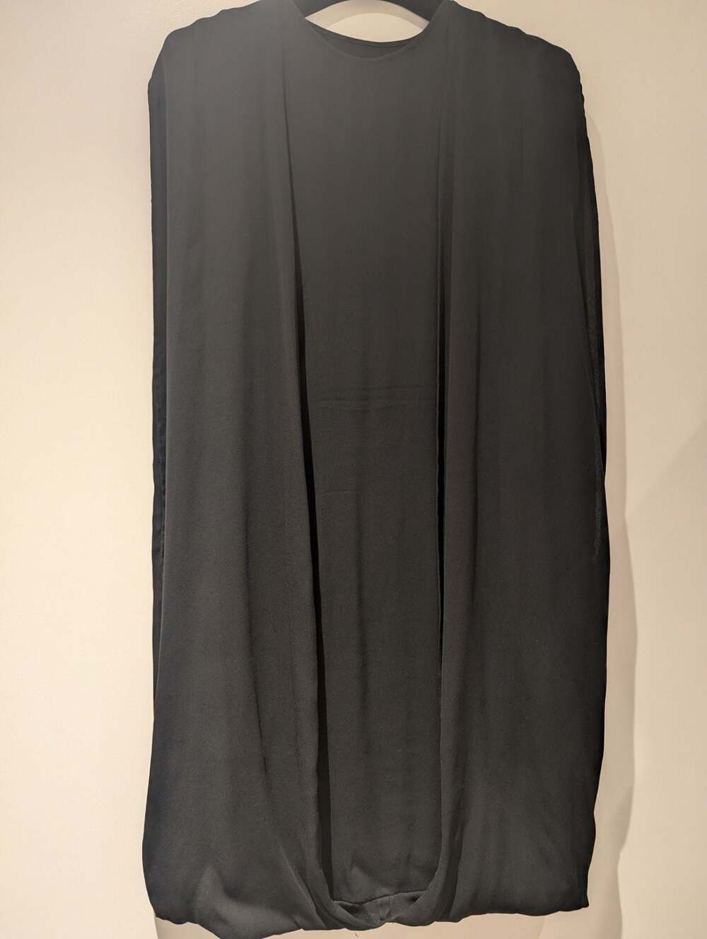 Maison Martin Margiela 2011 Black Sleeveless Draped Shift Dress
